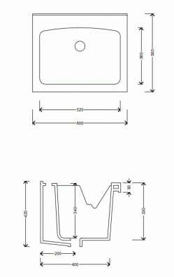 LAVATOIO RENO 60X50